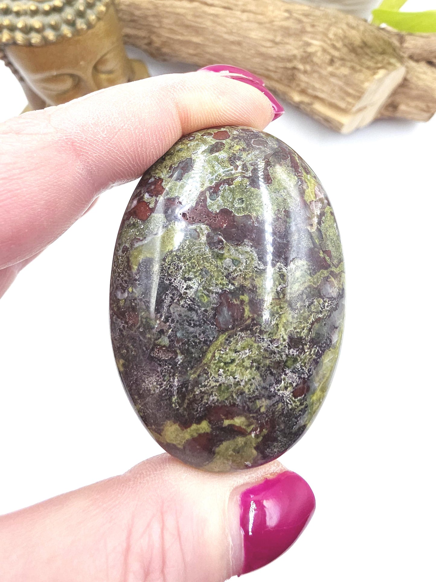 Dragon's Blood Palm Stone - Courage & Vitality Healing Crystal, 115g