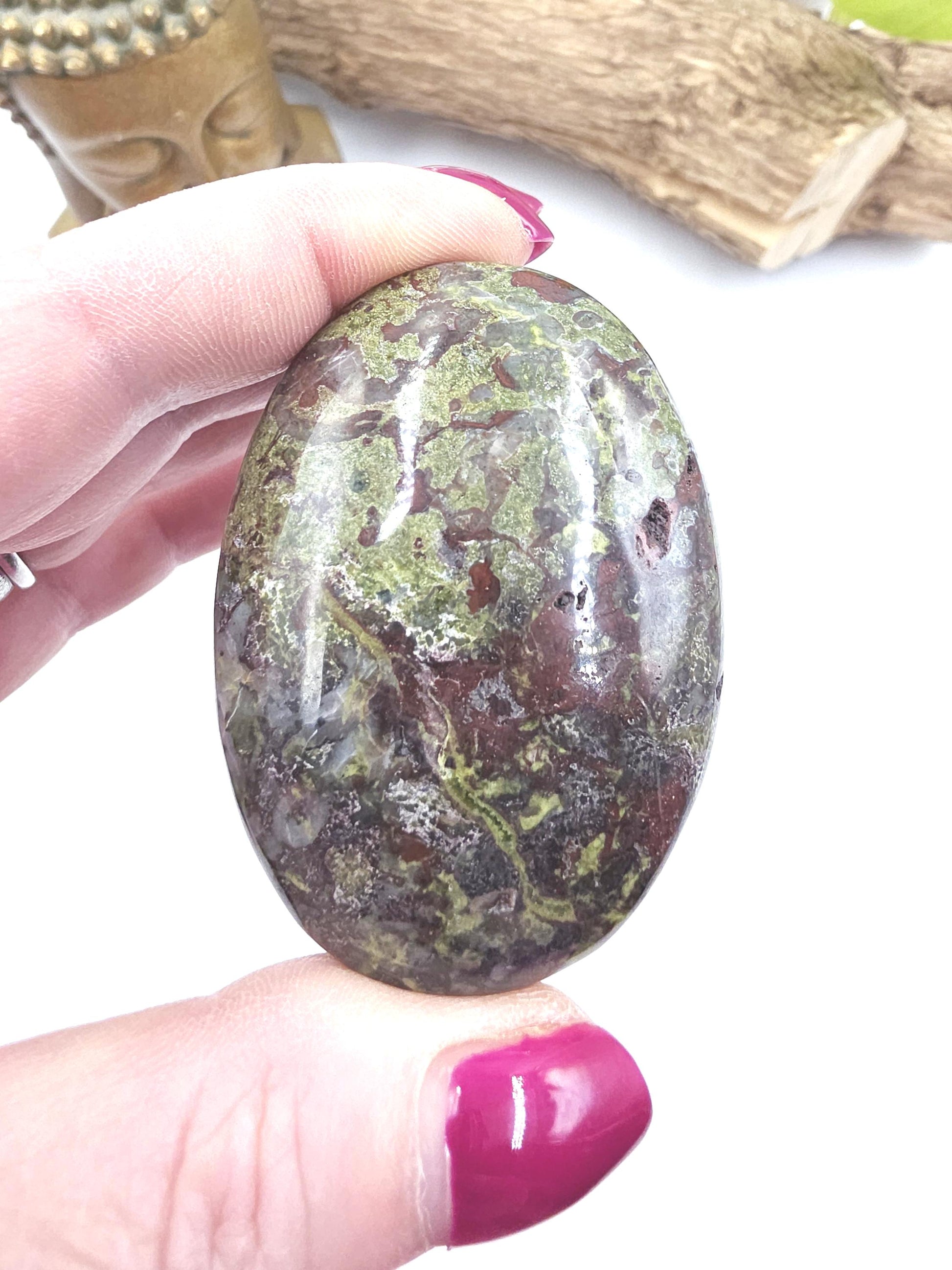 Dragon's Blood Palm Stone - Courage & Vitality Healing Crystal, 115g