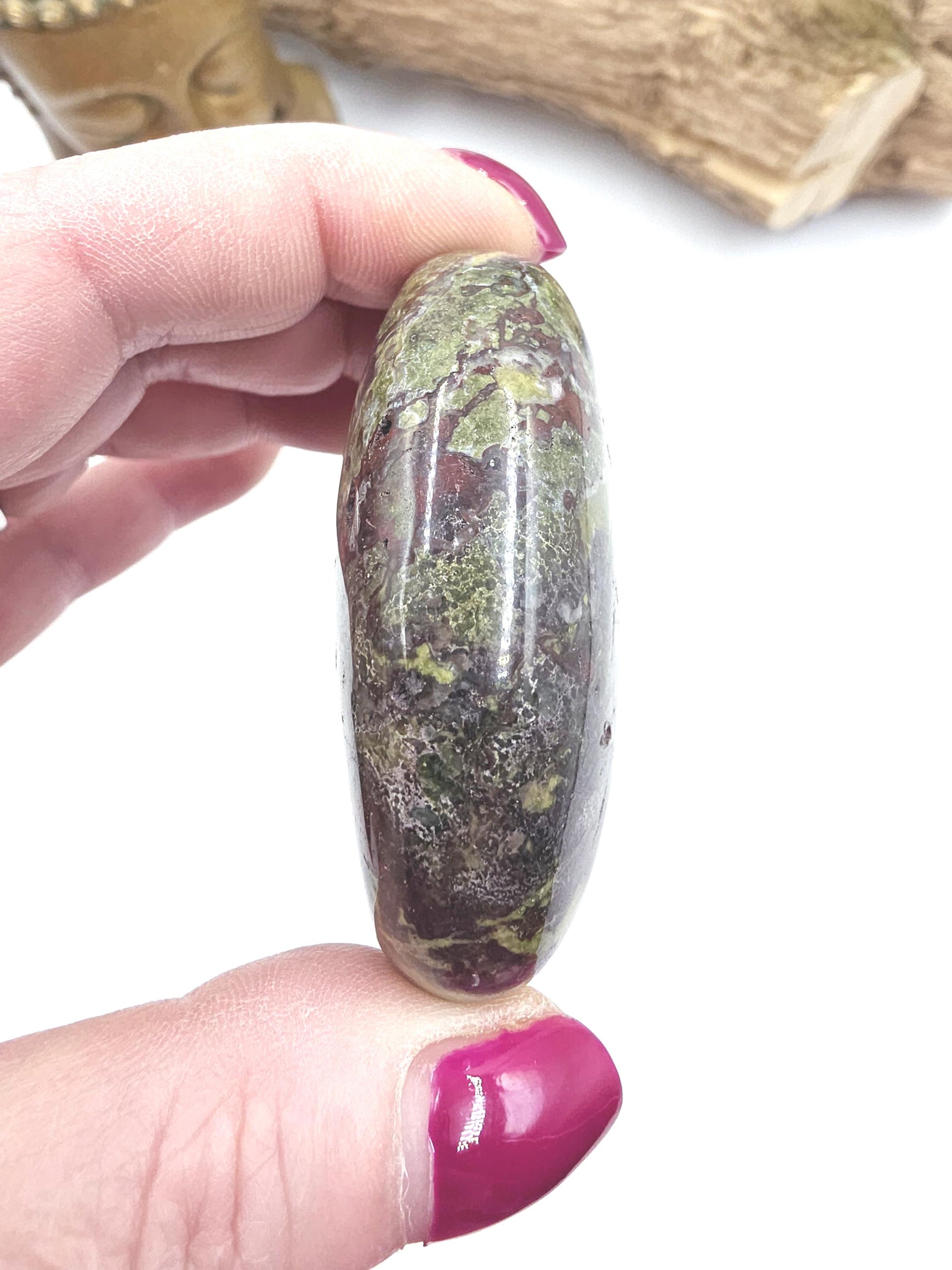 Dragon's Blood Palm Stone - Courage & Vitality Healing Crystal, 115g