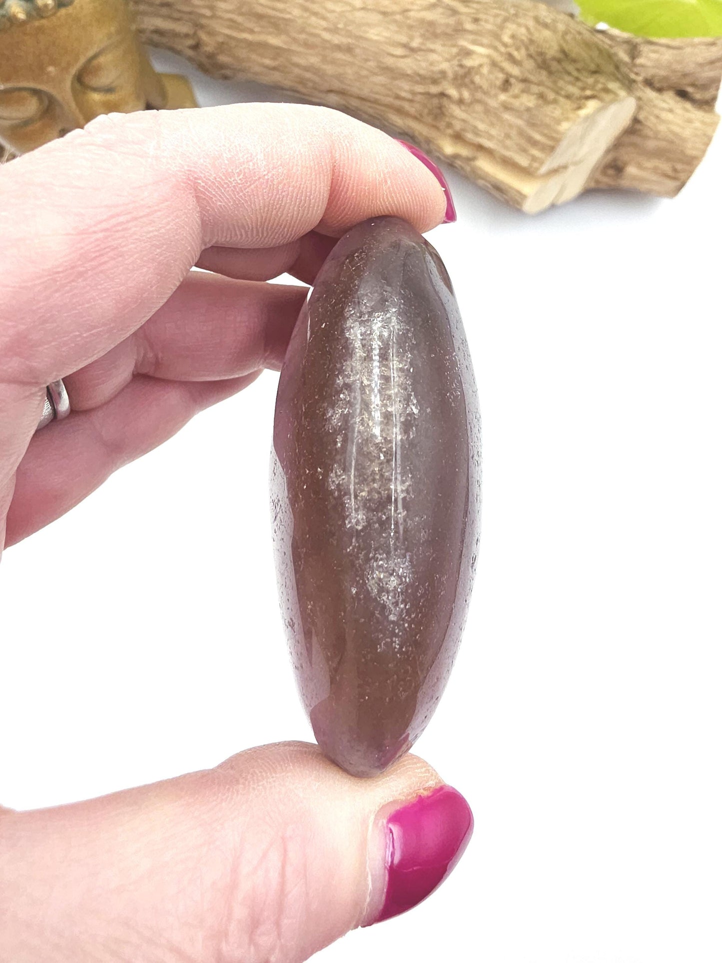 Large Rainbow Fluorite Palm Stone - Focus and Clarity Healing Crystal - 150g