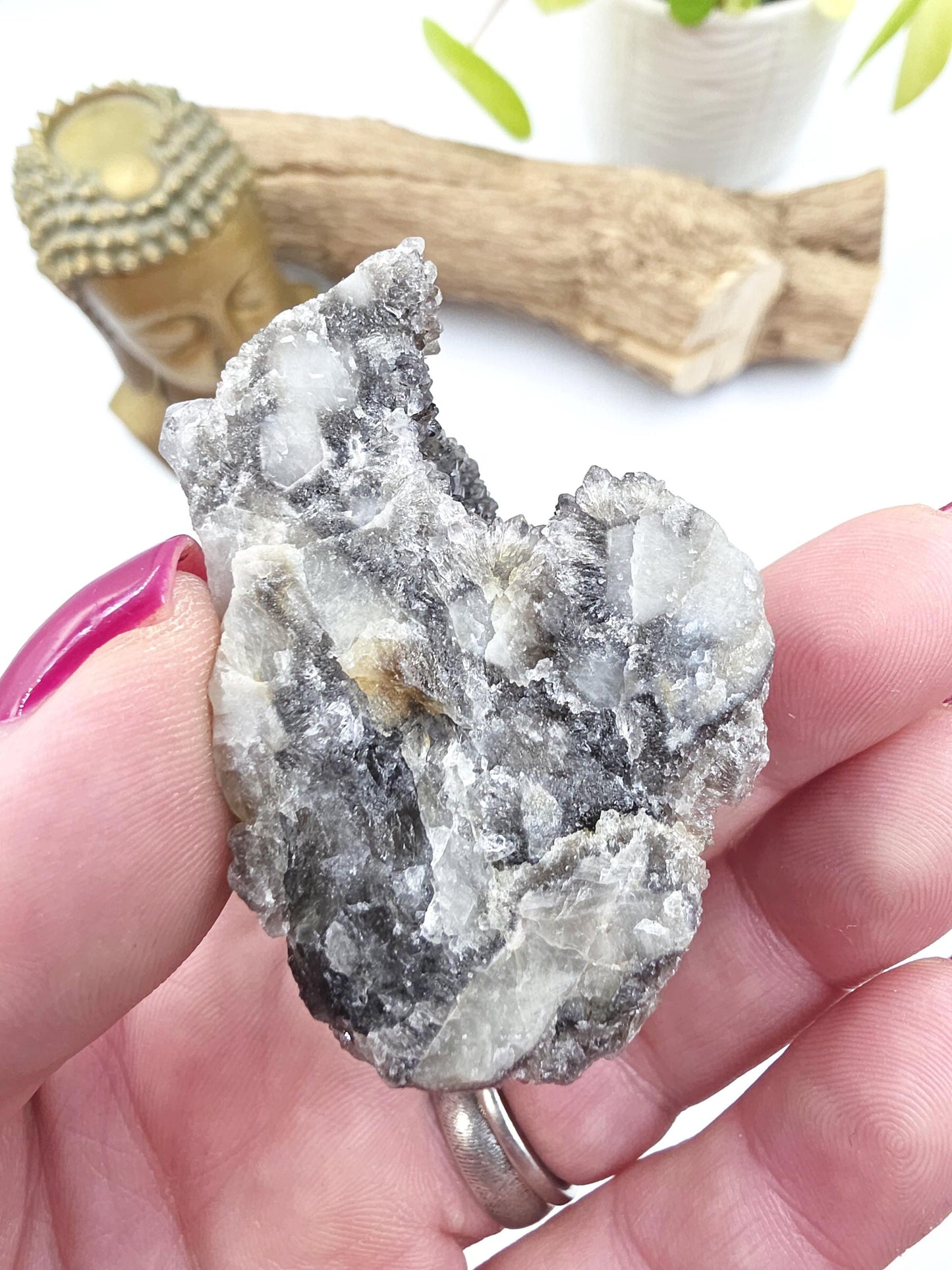 Rare Black Spirit Quartz Cluster - Protective & Spiritual Growth Crystal - 65g