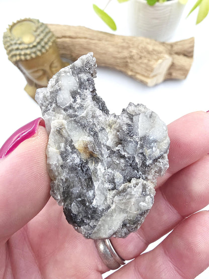 Rare Black Spirit Quartz Cluster - Protective & Spiritual Growth Crystal - 65g