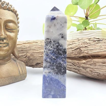 Sodalite Tower – Truth, Intuition & Calm Communication Healing Crystal Point, 12cm