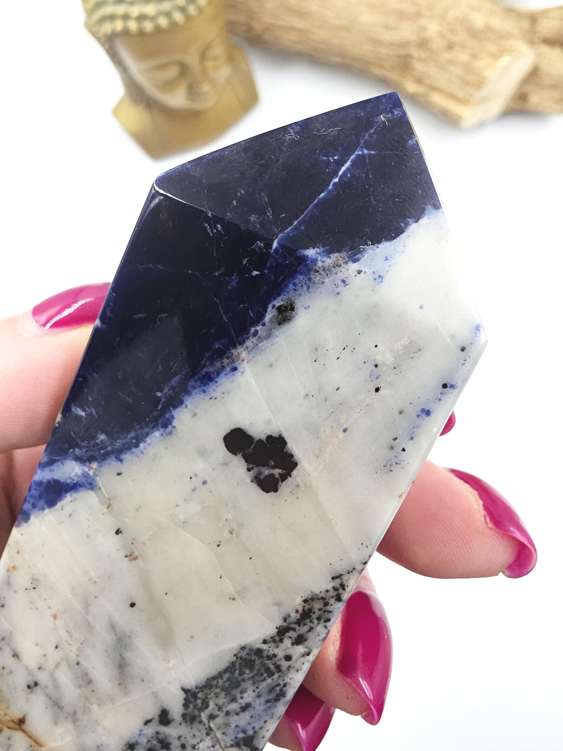 Sodalite Tower – Truth, Intuition & Calm Communication Healing Crystal Point, 12cm