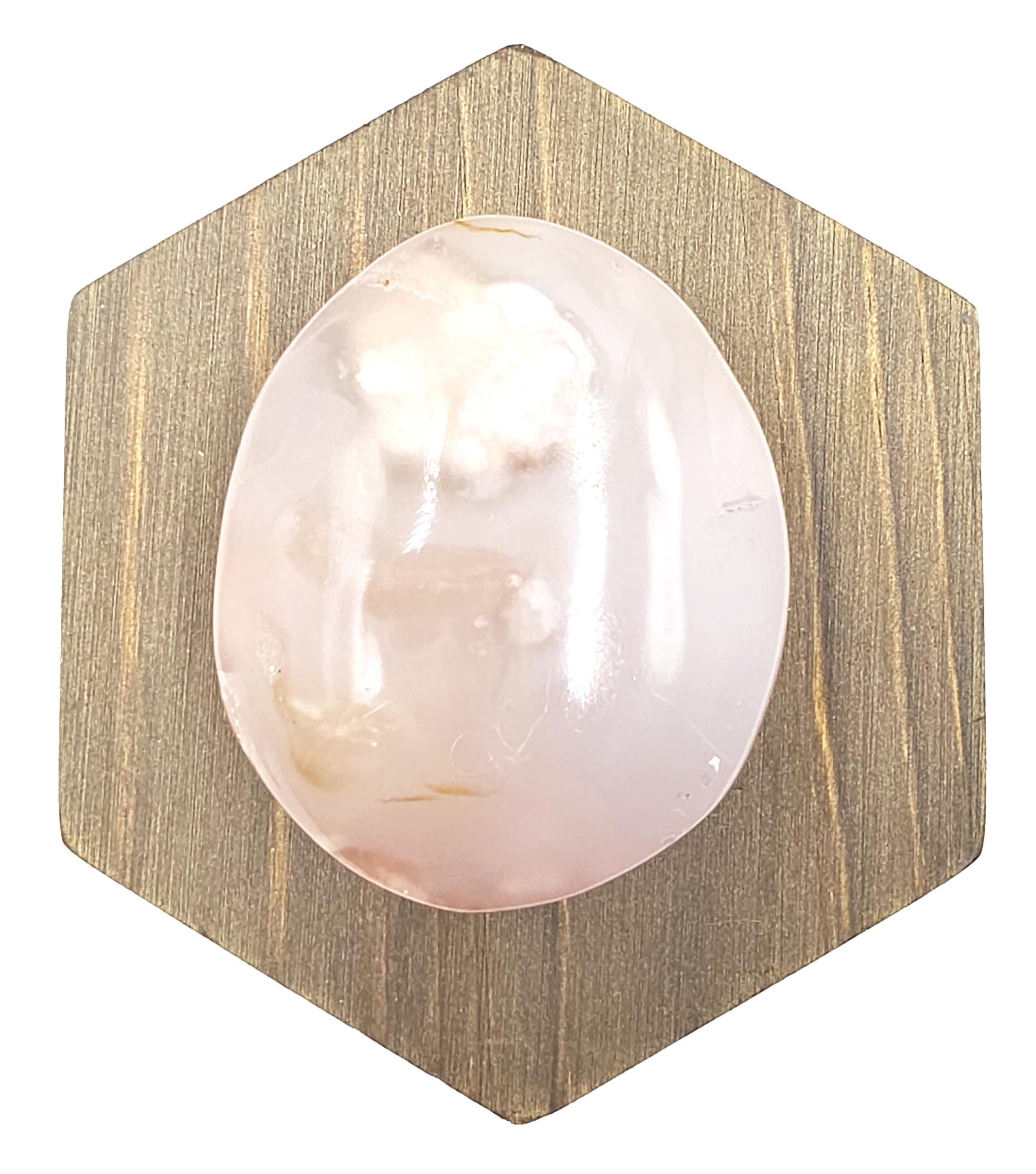 Flower Agate (Sakura) Palm Stone - Growth, Creativity & Emotional Healing Crystal - 85g
