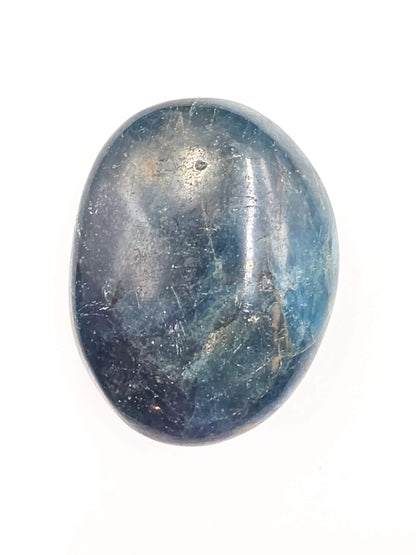 Blue Apatite Palm Stone - Motivation & Focus Healing Crystal - 90g