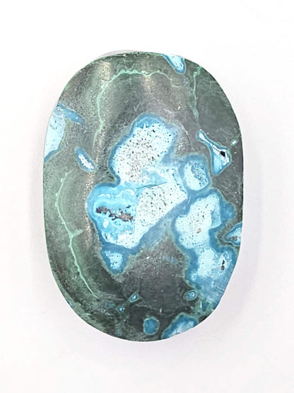 Chrysocolla & Malachite Palm Stone – Healing, Transformation and Emotional Balance Crystal, 70g