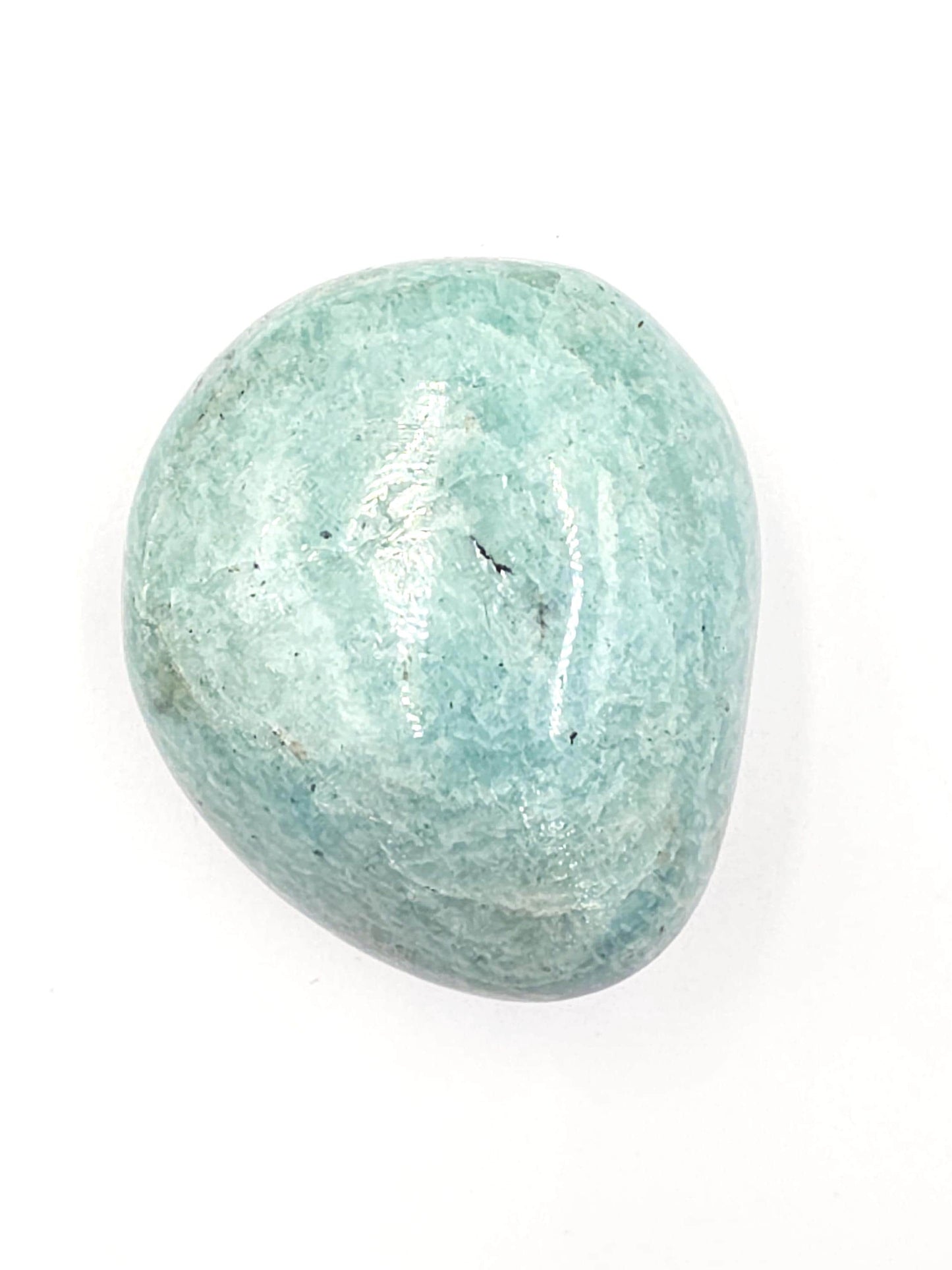 Large Flashy Amazonite Palm Stone – Calm, Communication & Emotional Healing Crystal, 150g