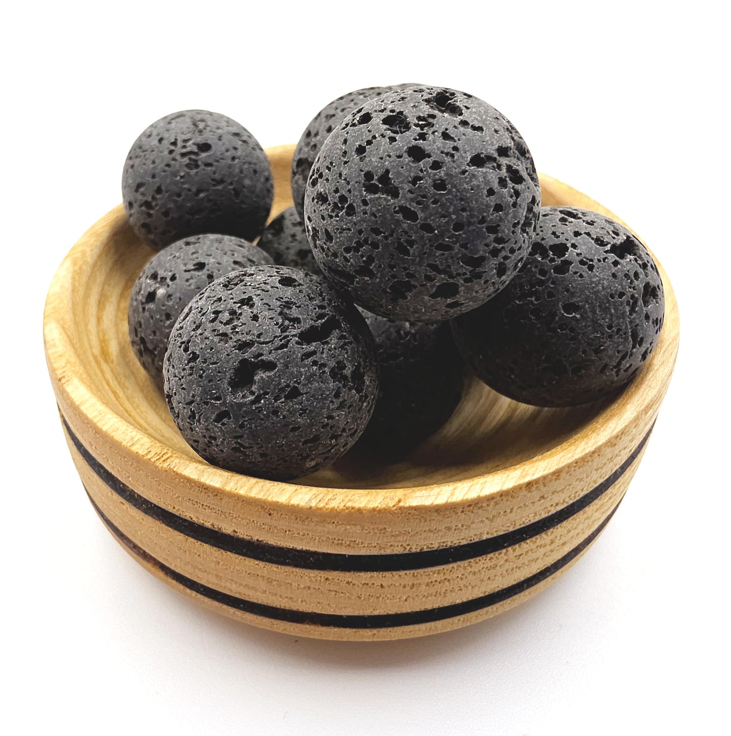 Lava Stone Mini Sphere – Grounding, Protection & Strength Crystal Ball, 20mm