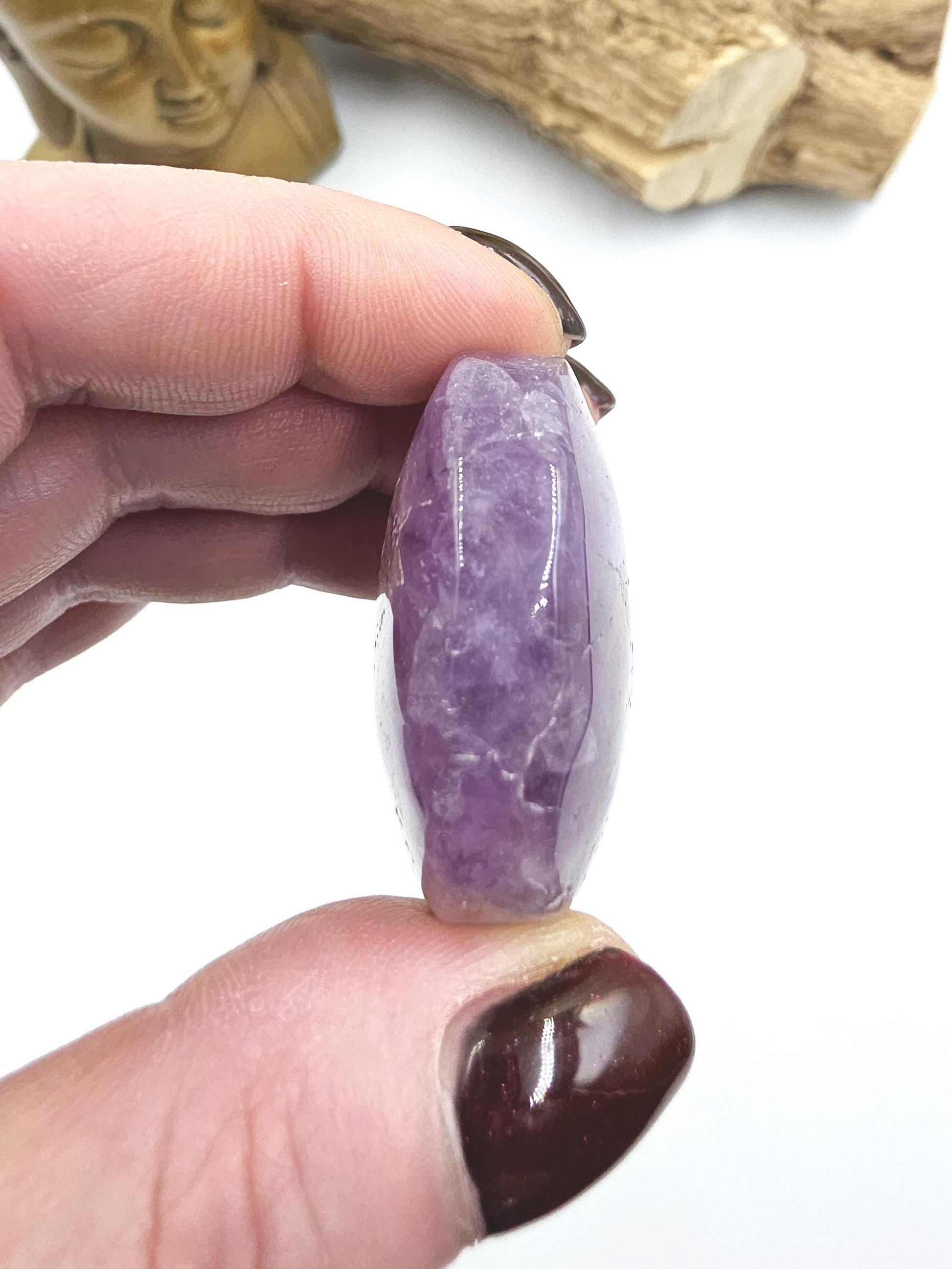 Amethyst Agate Palm Stone – Calm, Protection & Spiritual Healing Crystal, 40g