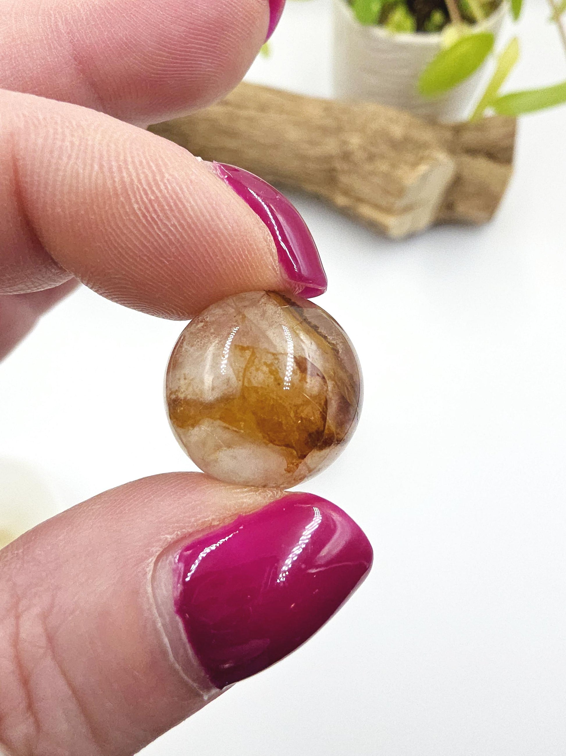 Golden Healer Mini Sphere – High Vibration Healing, Alignment & Positive Energy Crystal Ball (16–19mm)