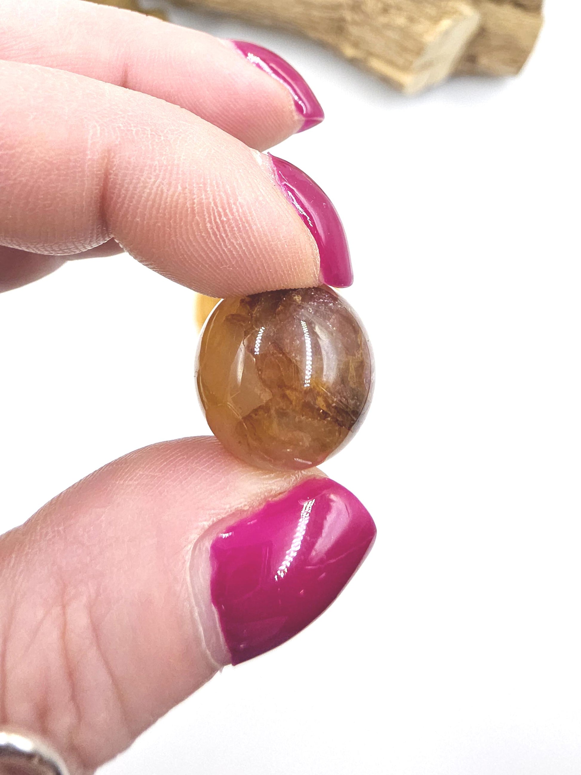 Golden Healer Mini Sphere – High Vibration Healing, Alignment & Positive Energy Crystal Ball (16–19mm)