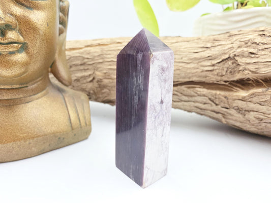 Flashy Purple Mica Point – Calming, Anxiety Relief & Spiritual Healing Crystal Tower - 80g