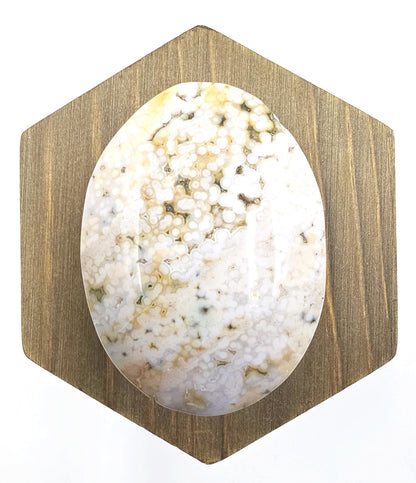 Orbicular Ocean Jasper Palm - Joy & Renewal Healing Crystal, 85g