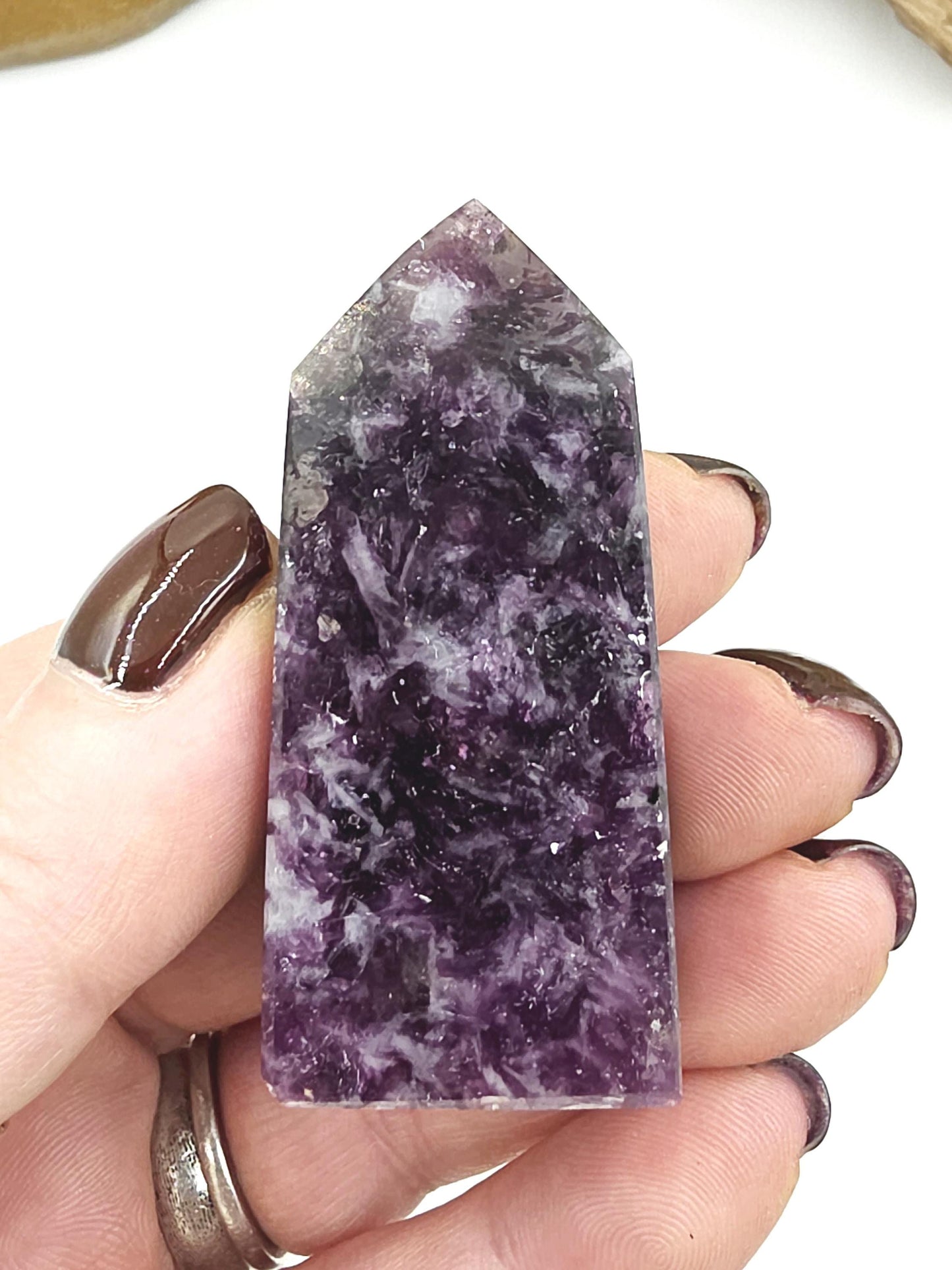 Sparkly Purple Mica Point – Calming, Emotional Balance & Spiritual Healing Crystal Tower, 60g