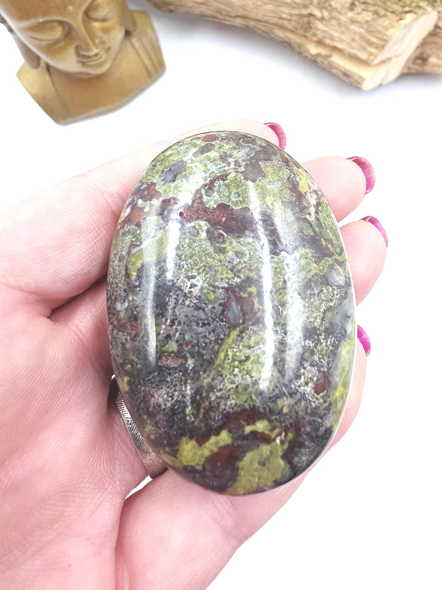Dragon's Blood Palm Stone - Courage & Vitality Healing Crystal, 115g