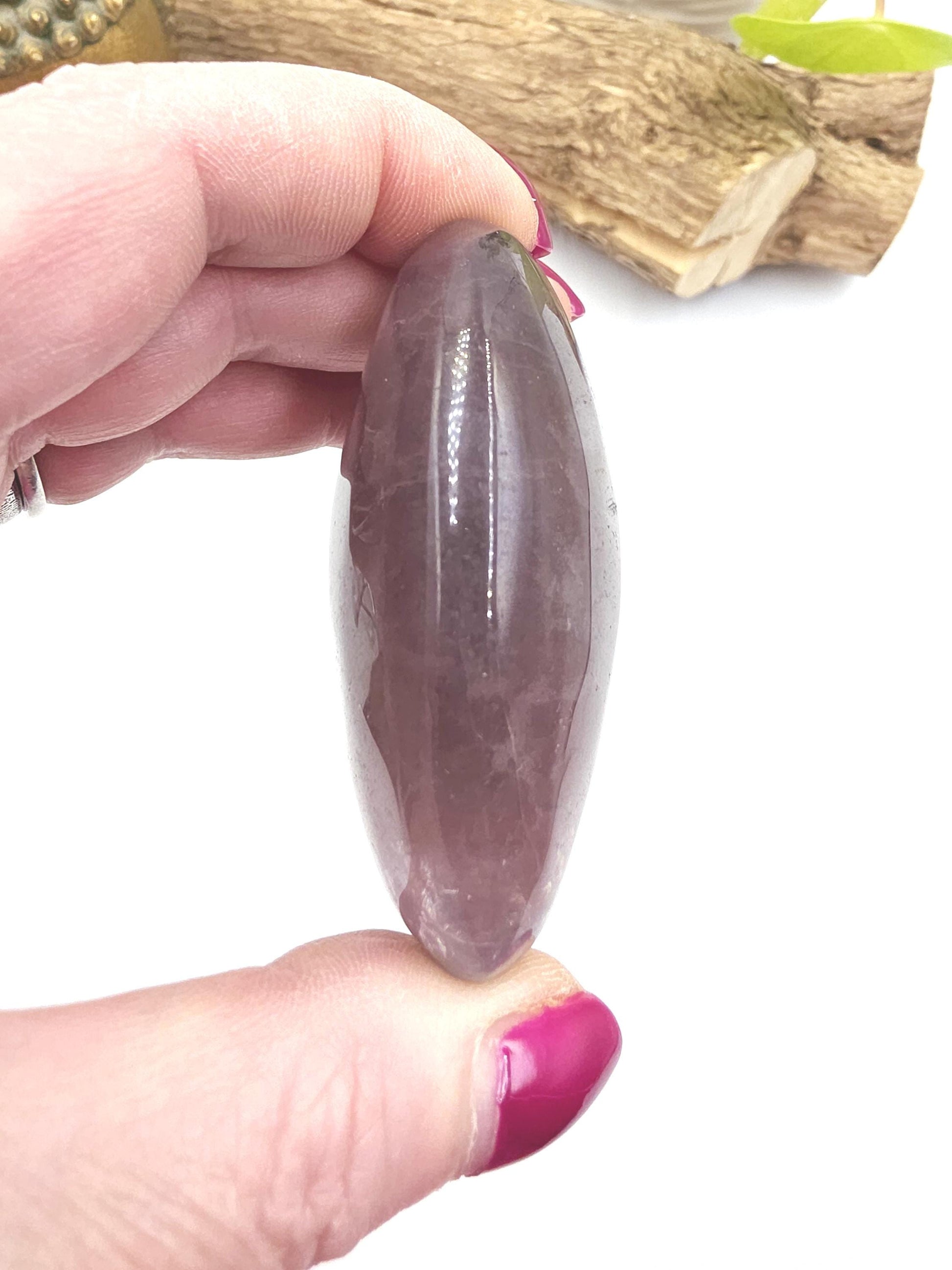 Large Rainbow Fluorite Palm Stone - Focus and Clarity Healing Crystal - 150g