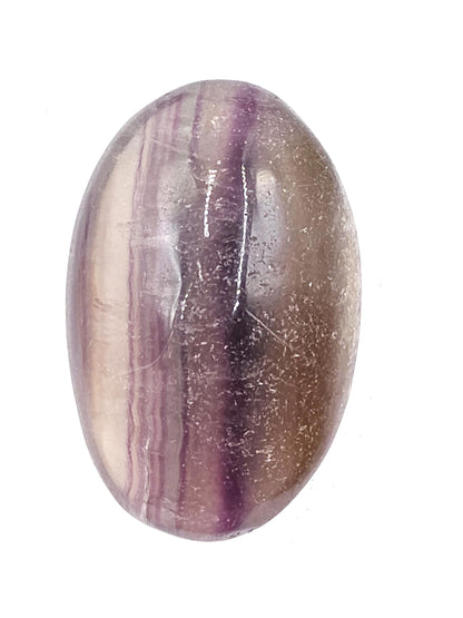 Large Rainbow Fluorite Palm Stone - Focus and Clarity Healing Crystal - 150g