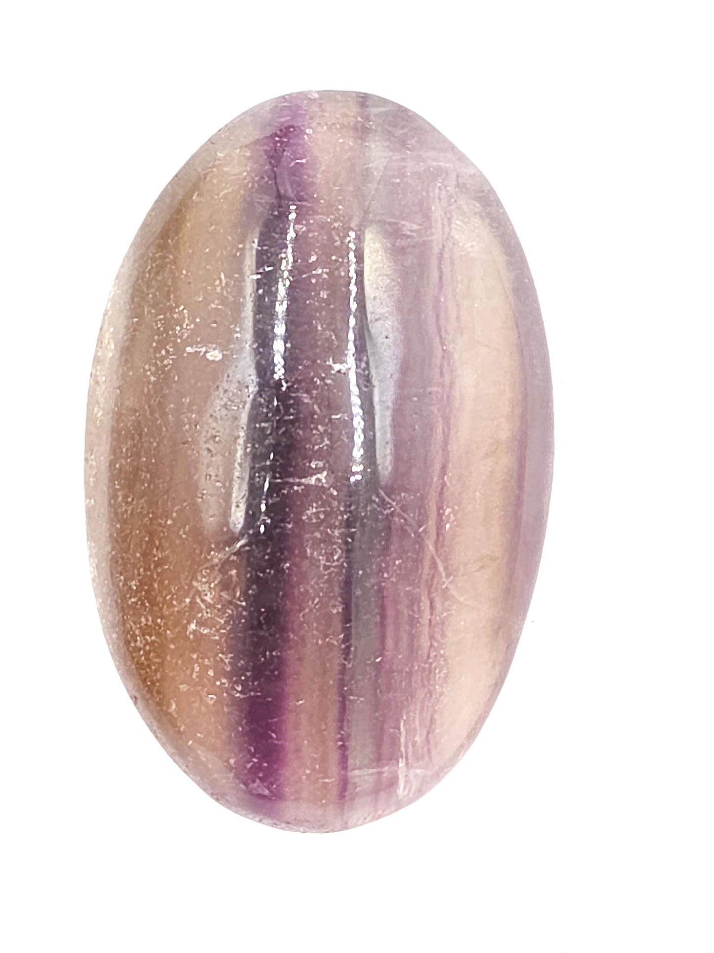 Large Rainbow Fluorite Palm Stone - Focus and Clarity Healing Crystal - 150g