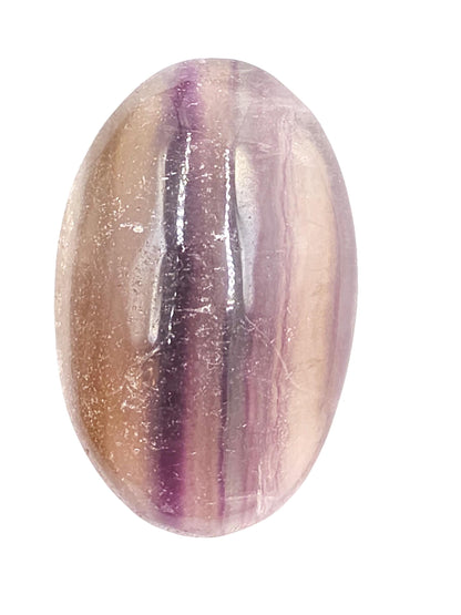 Large Rainbow Fluorite Palm Stone - Focus and Clarity Healing Crystal - 150g