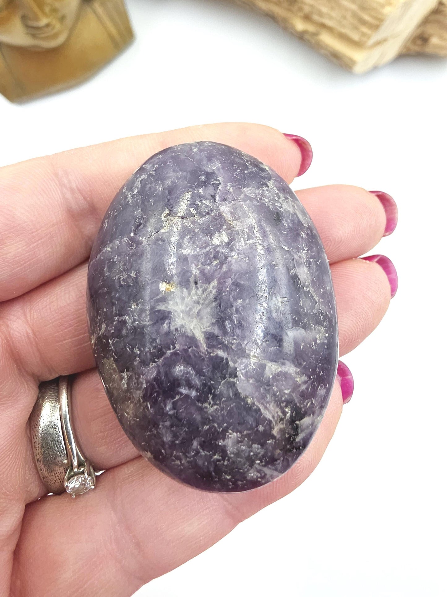 Unicorn Stone Palm Stone (Pegmatite) – Calm, Comfort & Emotional Healing Crystal, 65g
