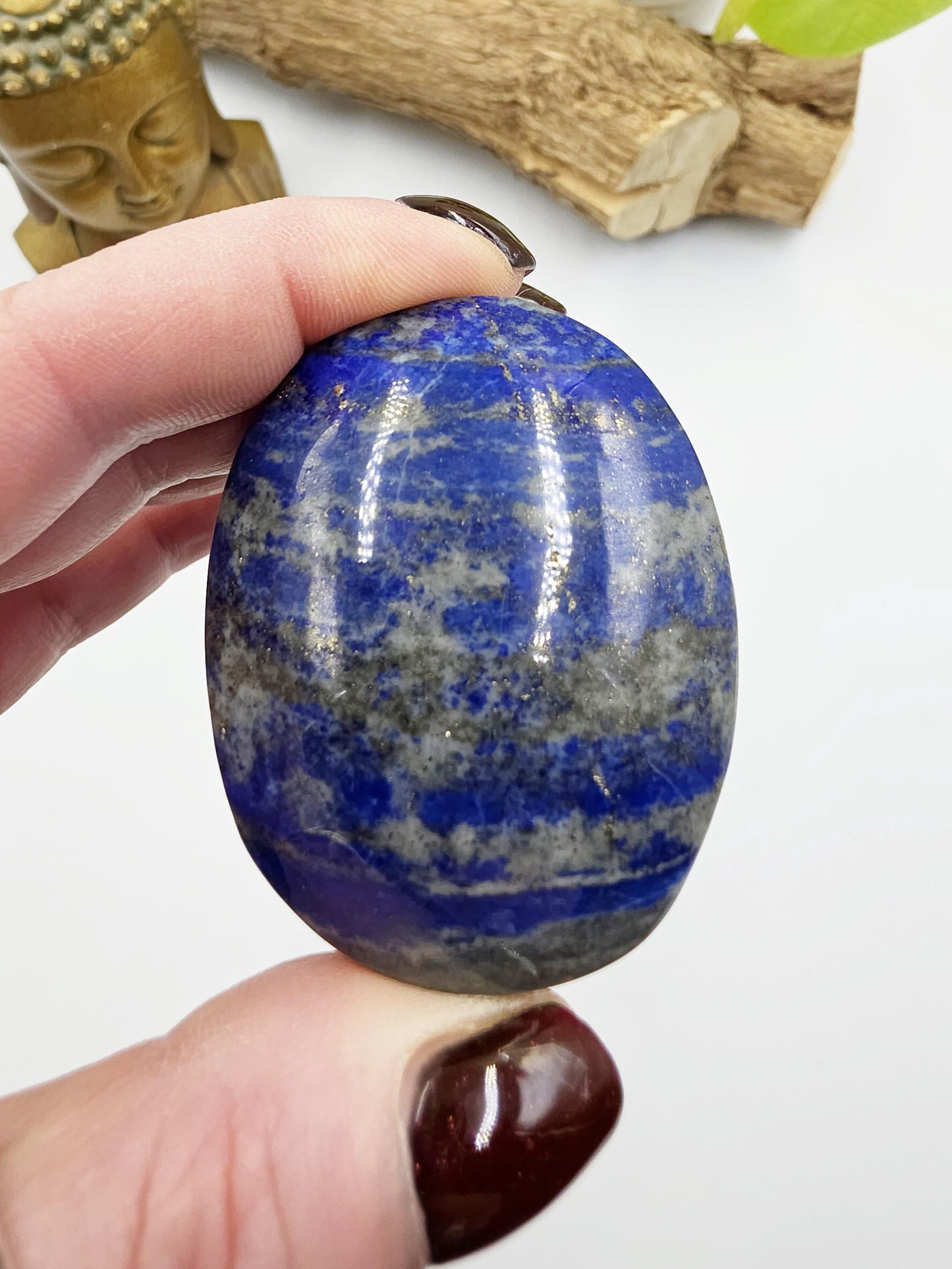 Lapis Lazuli Palm Stone - Wisdom & Truth Third Eye Chakra Crystal - 100g