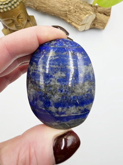 Lapis Lazuli Palm Stone - Wisdom & Truth Third Eye Chakra Crystal - 100g