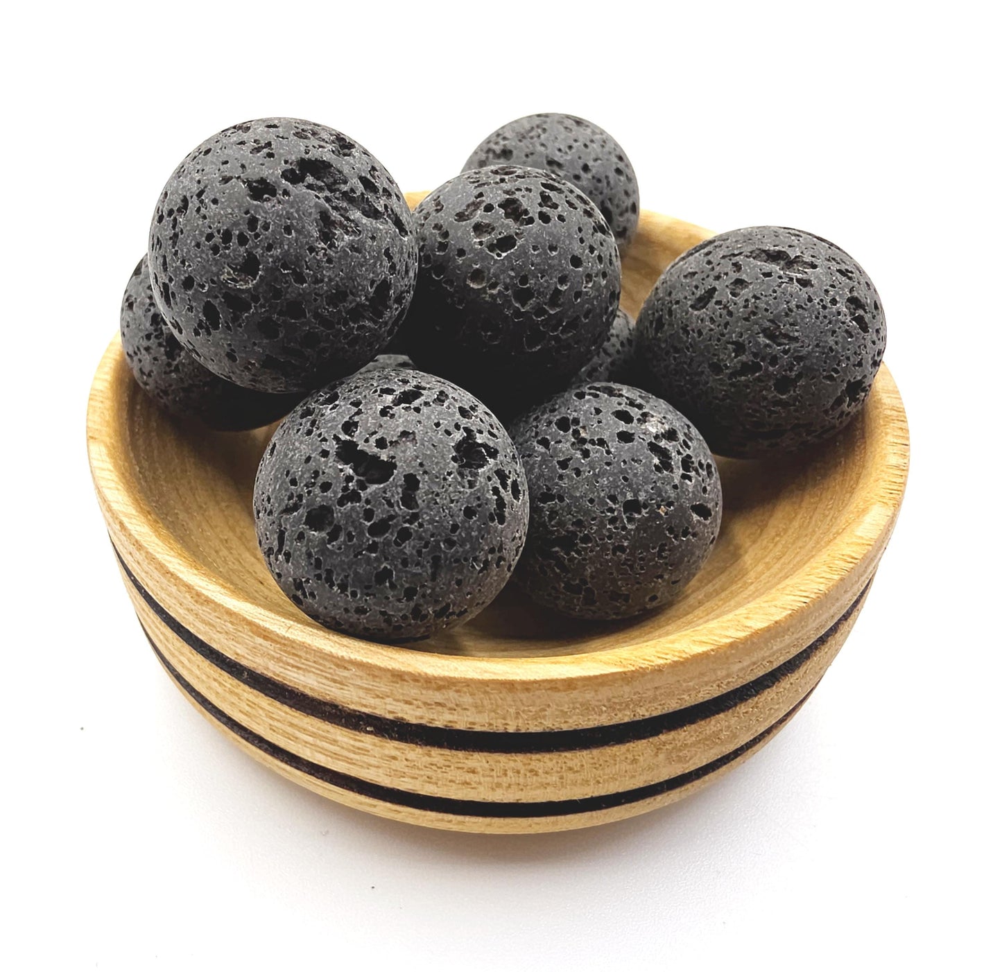 Lava Stone Mini Sphere – Grounding, Protection & Strength Crystal Ball, 20mm