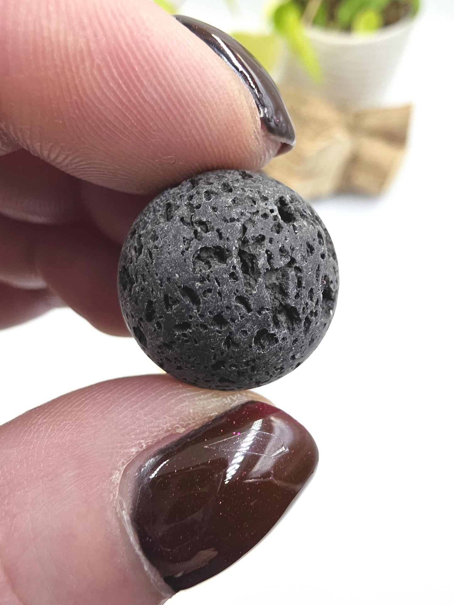 Lava Stone Mini Sphere – Grounding, Protection & Strength Crystal Ball, 20mm