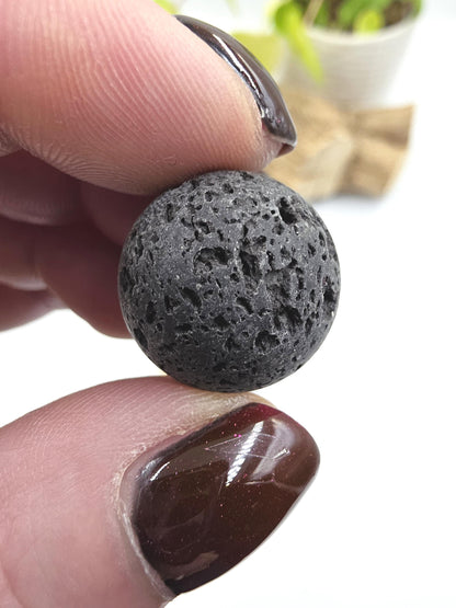 Lava Stone Mini Sphere – Grounding, Protection & Strength Crystal Ball, 20mm