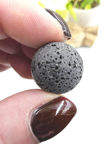 Lava Stone Mini Sphere – Grounding, Protection & Strength Crystal Ball, 20mm