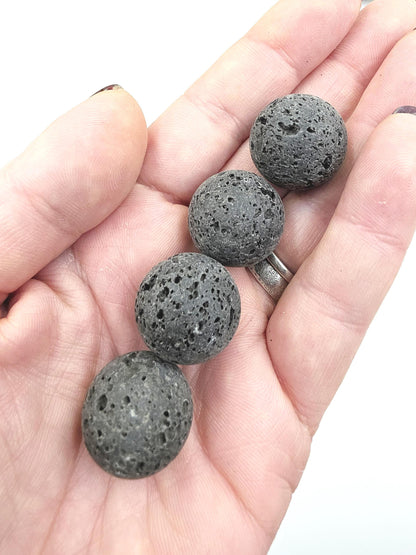 Lava Stone Mini Sphere – Grounding, Protection & Strength Crystal Ball, 20mm