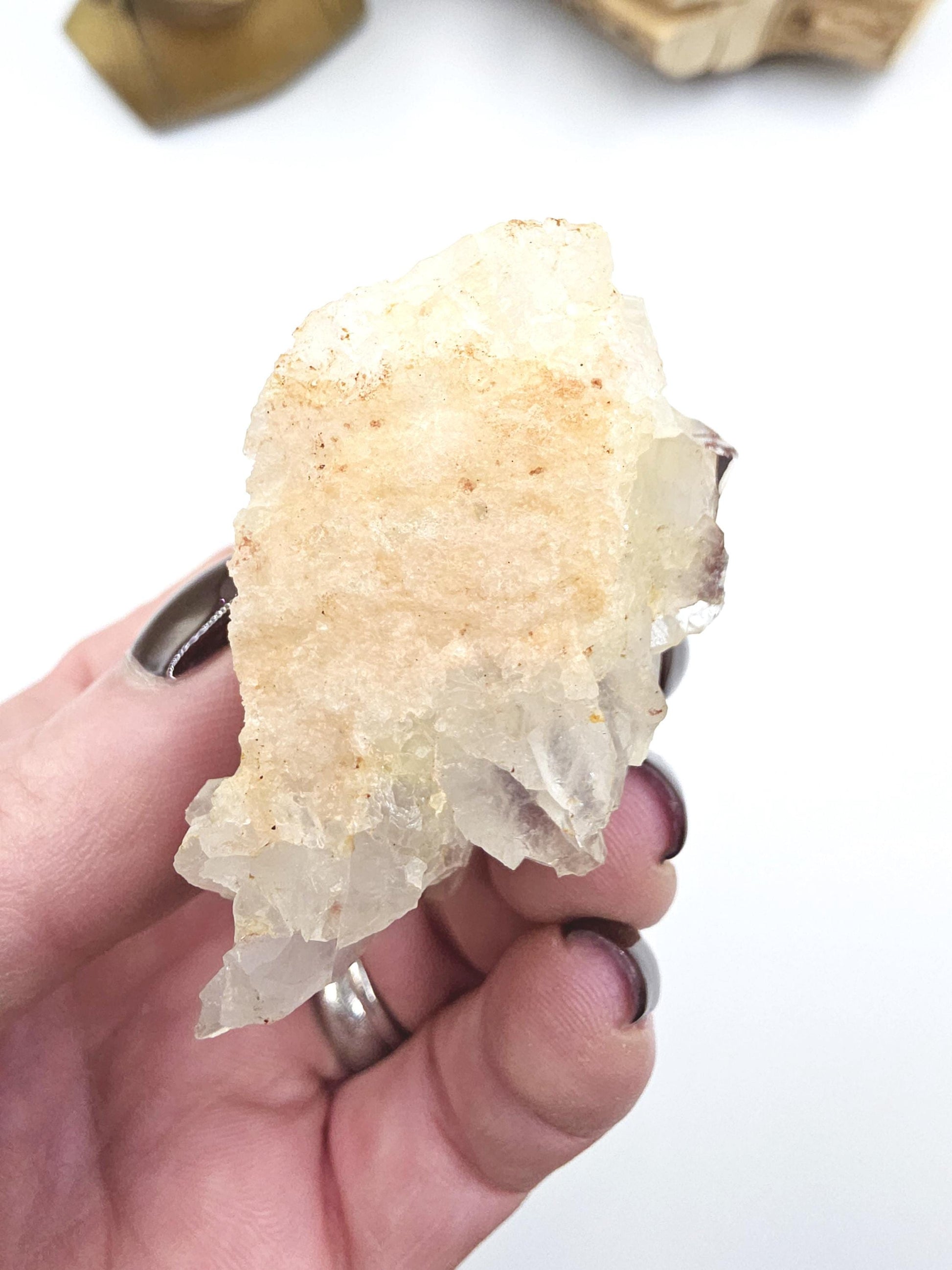 Clear Quartz and Hematite Cluster Specimen - Grounding & Amplifying Healing Raw Crystal, 65g