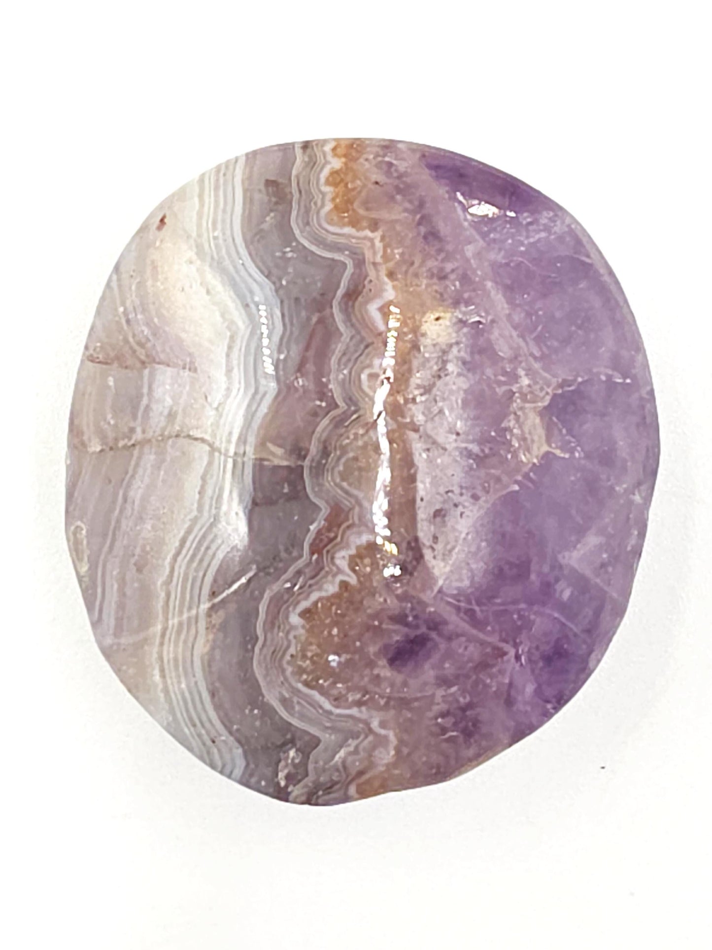 Amethyst Agate Palm Stone – Calm, Protection & Spiritual Healing Crystal, 40g