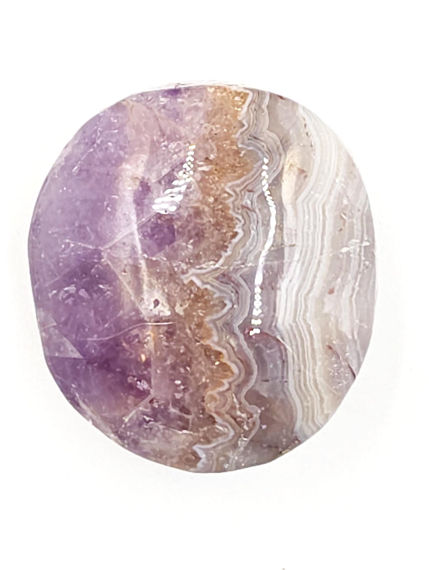 Amethyst Agate Palm Stone – Calm, Protection & Spiritual Healing Crystal, 40g