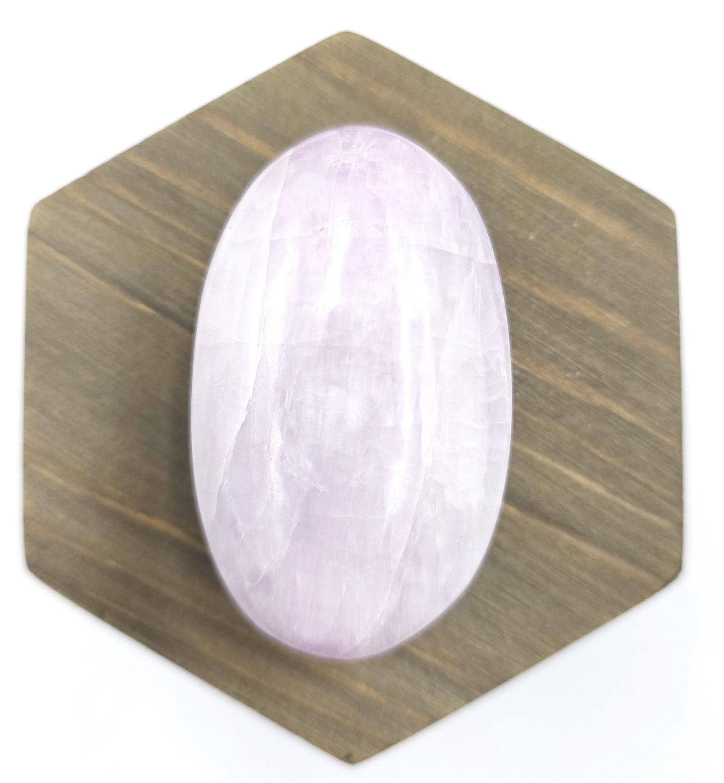 Flashy Kunzite Crystal Palm Stone - Heart Chakra & Emotional Healing Crystal, 80g