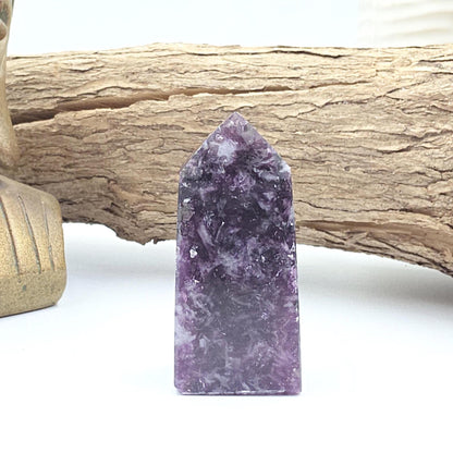 Sparkly Purple Mica Point – Calming, Emotional Balance & Spiritual Healing Crystal Tower, 60g