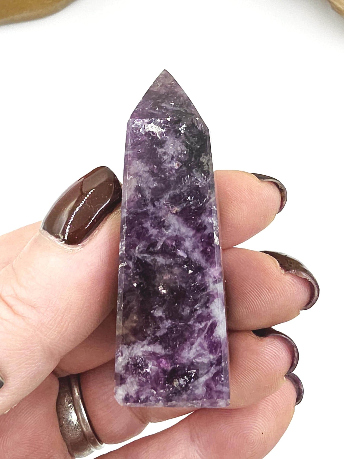 Sparkly Purple Mica Point – Calming, Emotional Balance & Spiritual Healing Crystal Tower, 60g