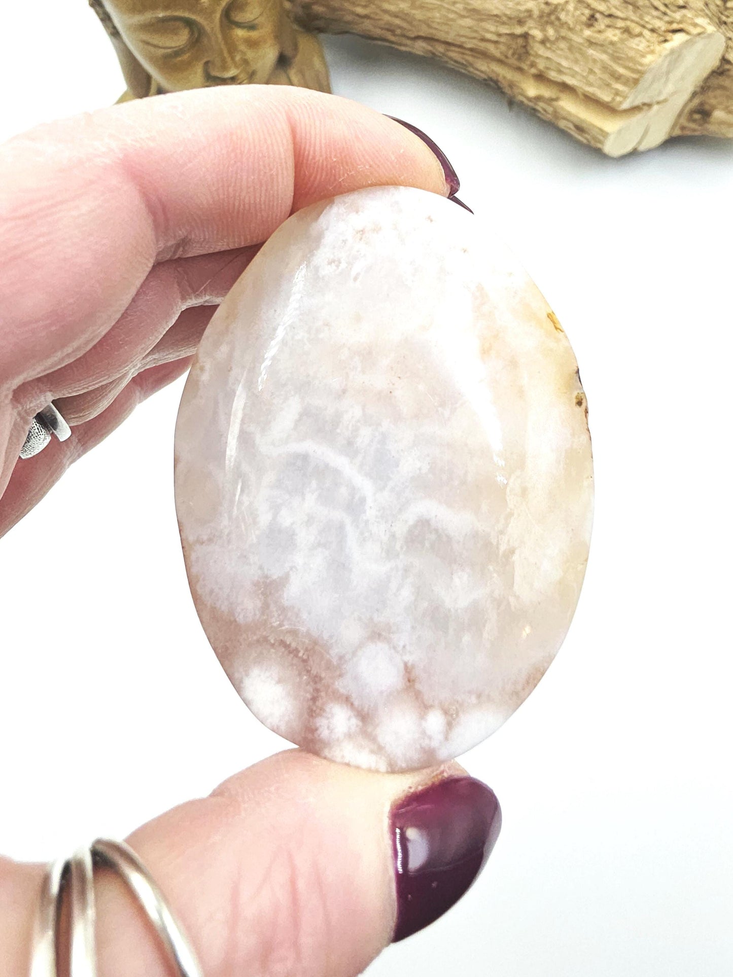 Pink Amethyst Palm Stone - Love, Calm & Emotional Healing Crystal, 100g