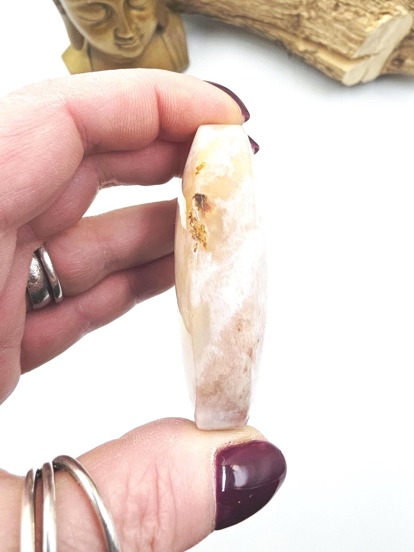 Pink Amethyst Palm Stone - Love, Calm & Emotional Healing Crystal, 100g