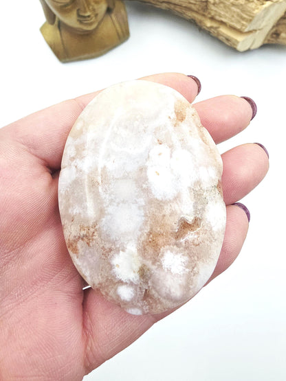 Pink Amethyst Palm Stone - Love, Calm & Emotional Healing Crystal, 100g