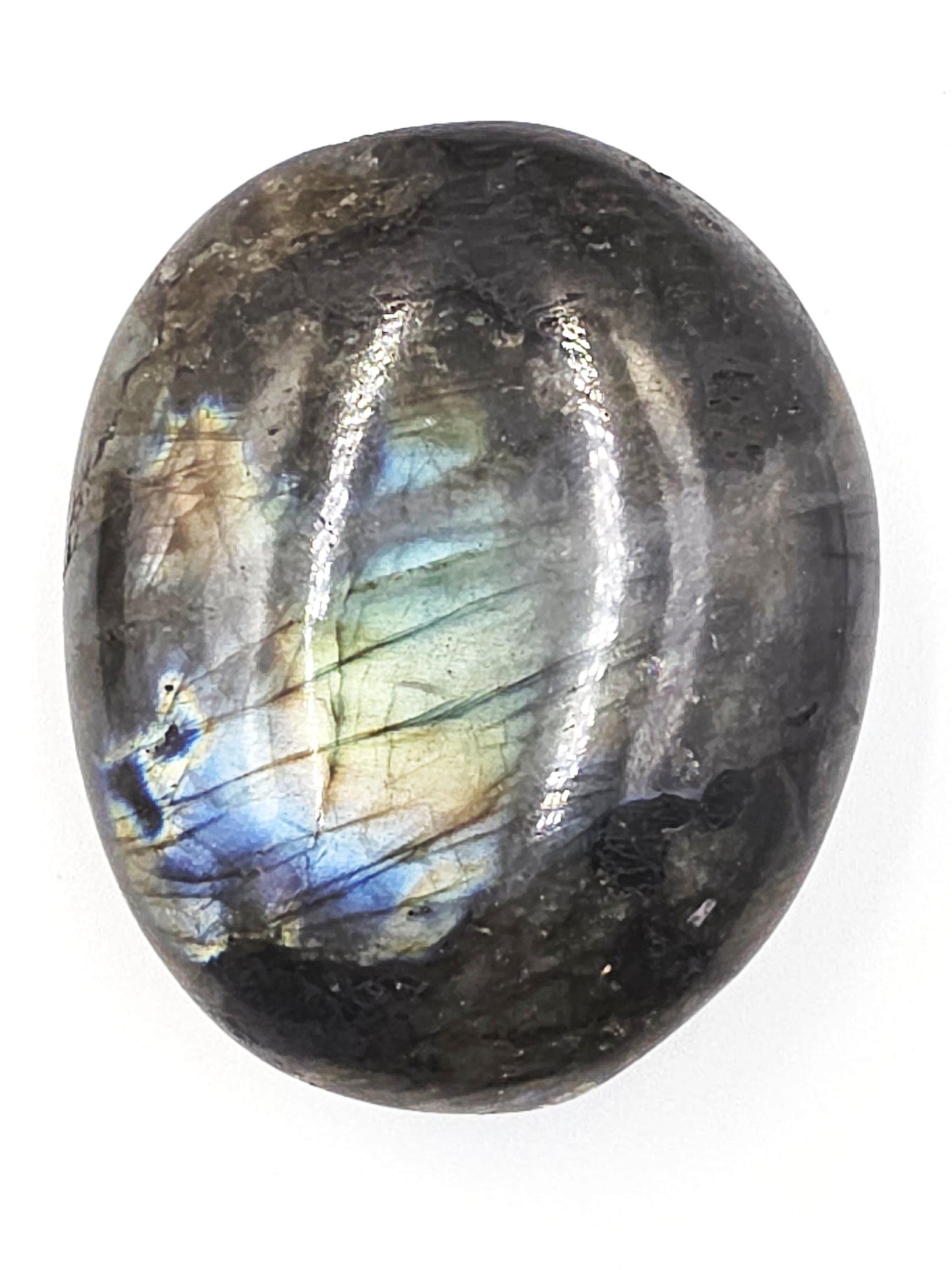 Flashy Labradorite Palm Stone – Protection, Intuition & Transformation Crystal, 100g