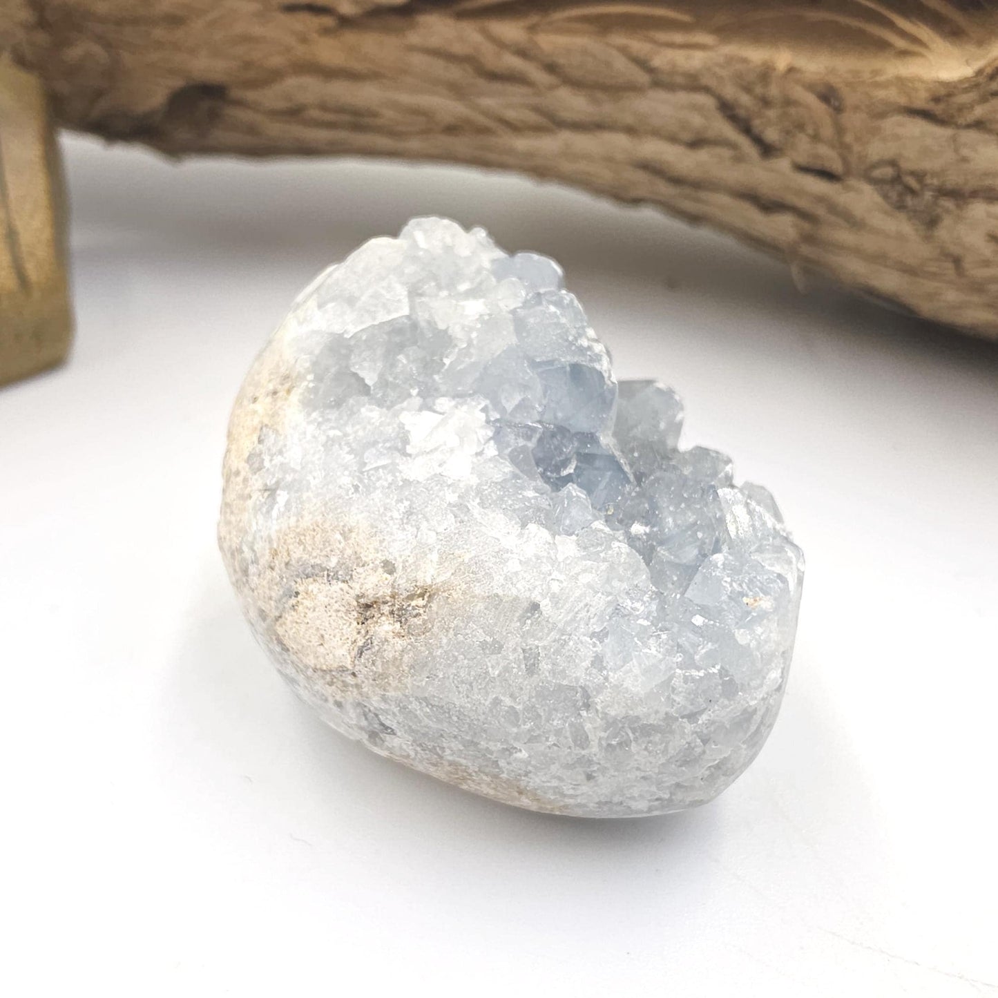 Raw Celestite Geode Specimen – Angelic Calm, Peace & Spiritual Connection Crystal - 95g