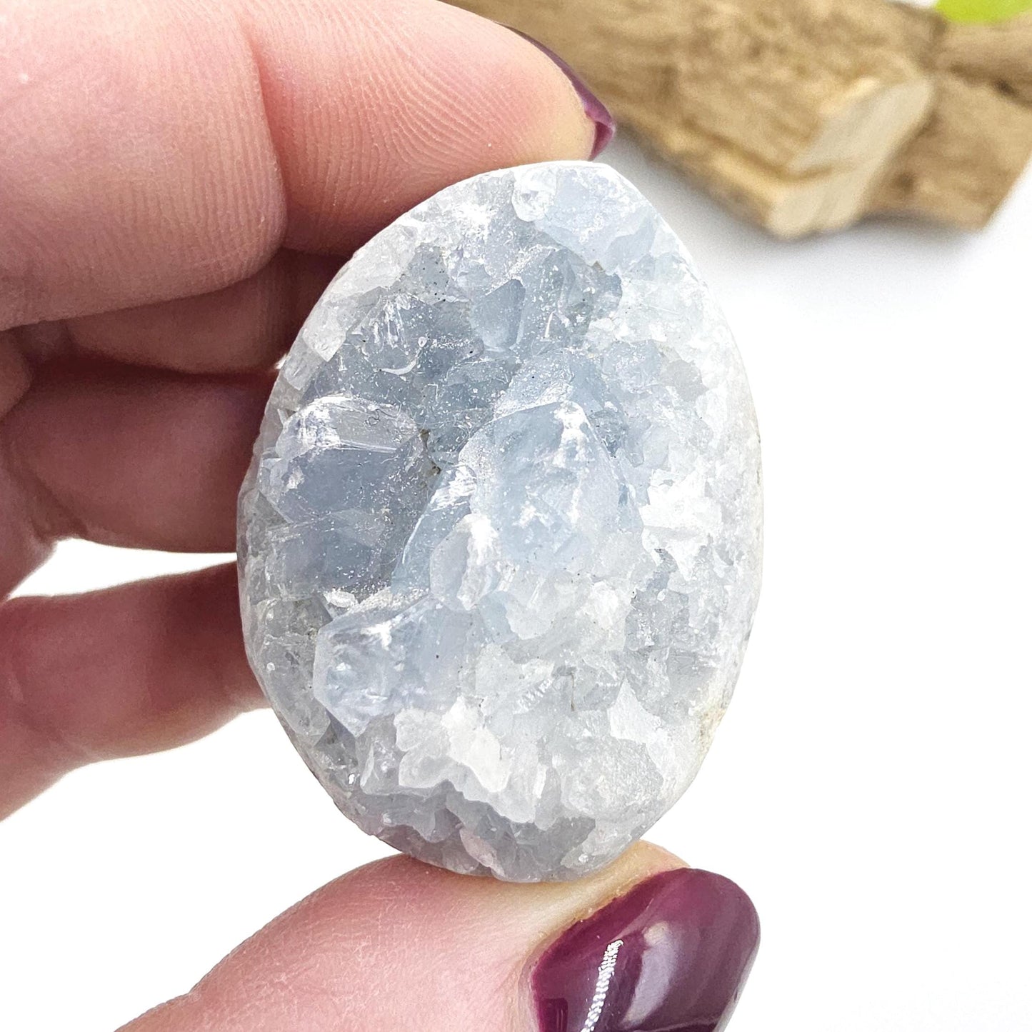 Raw Celestite Geode Specimen – Angelic Calm, Peace & Spiritual Connection Crystal - 95g