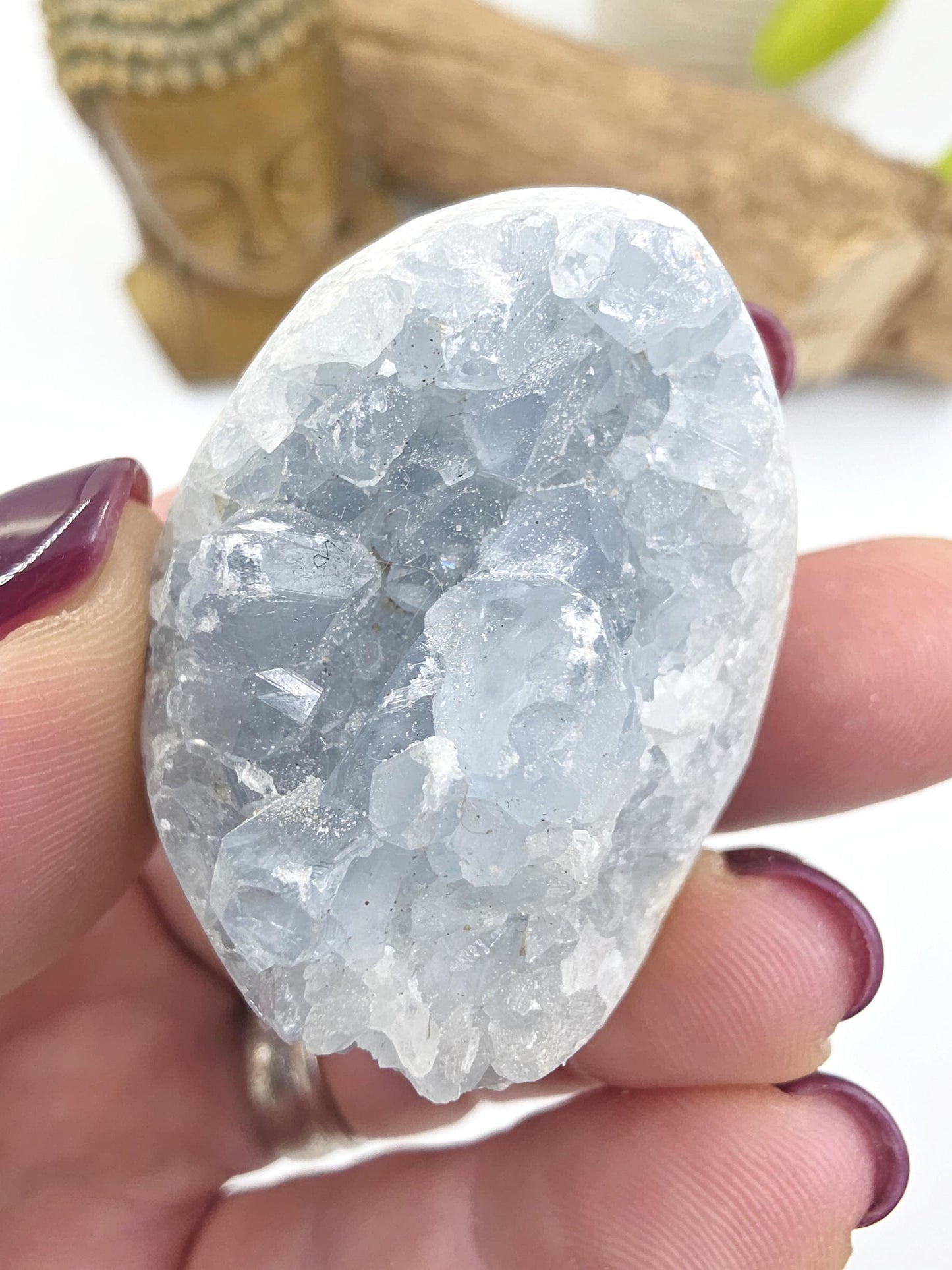 Raw Celestite Geode Specimen – Angelic Calm, Peace & Spiritual Connection Crystal - 95g