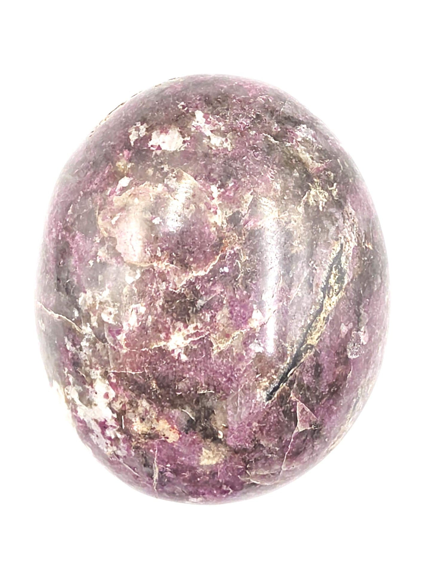 Large Plum Blossom Tourmaline Palm Stone – Love, Compassion & Emotional Healing Crystal, 155g