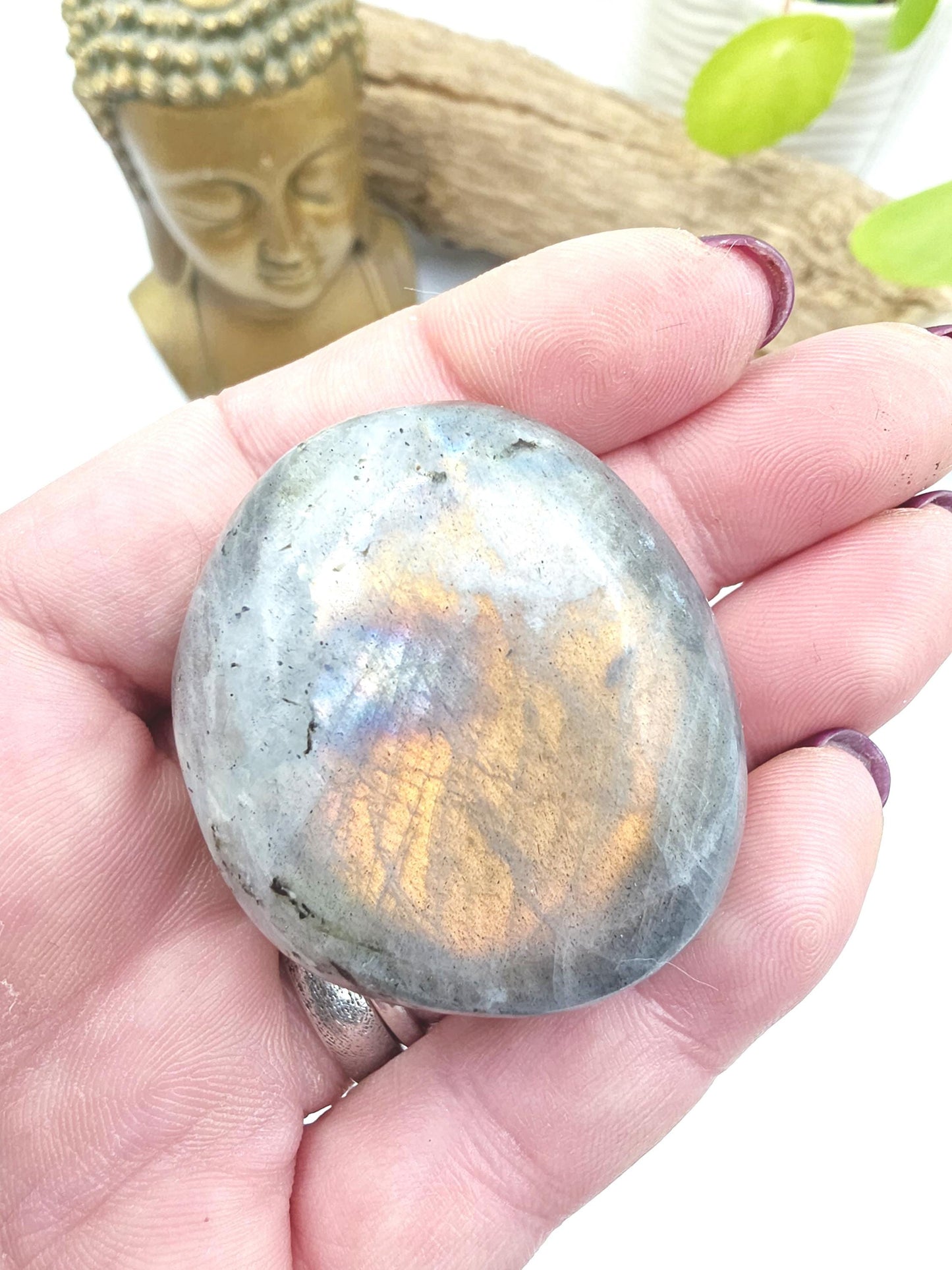 Labradorite Palm Stone – Protection, Intuition & Transformation Crystal, 60g