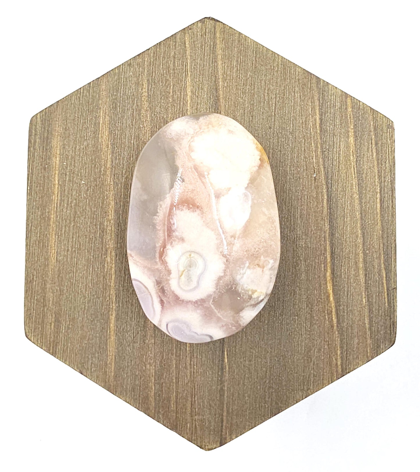 Little Flower Agate (Sakura) Palm Stone - Growth, Creativity & Emotional Healing Crystal - 40g