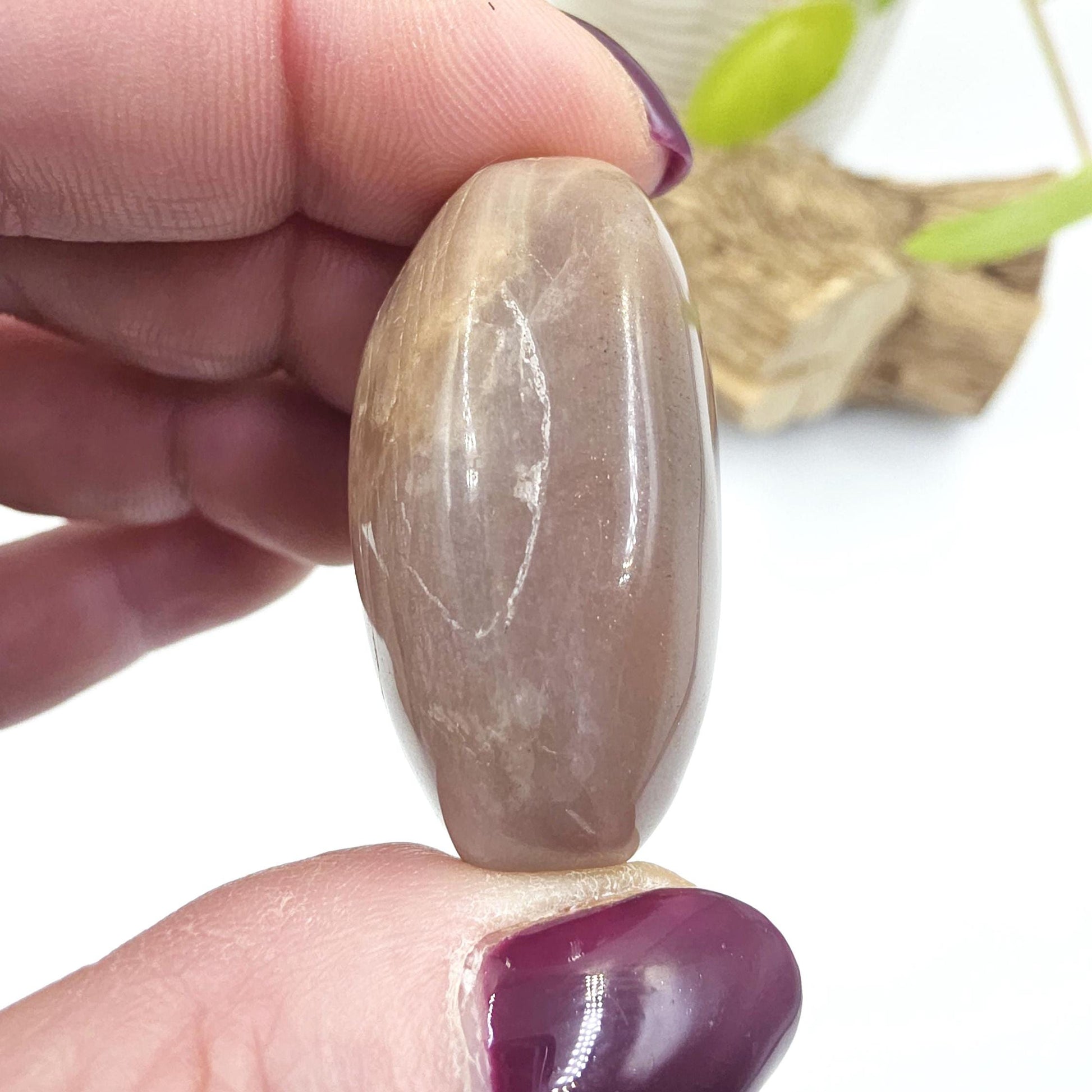 Little Flashy Moonstone & Sunstone Palm Stone – Balance, Confidence and Intuition Crystal, 35g
