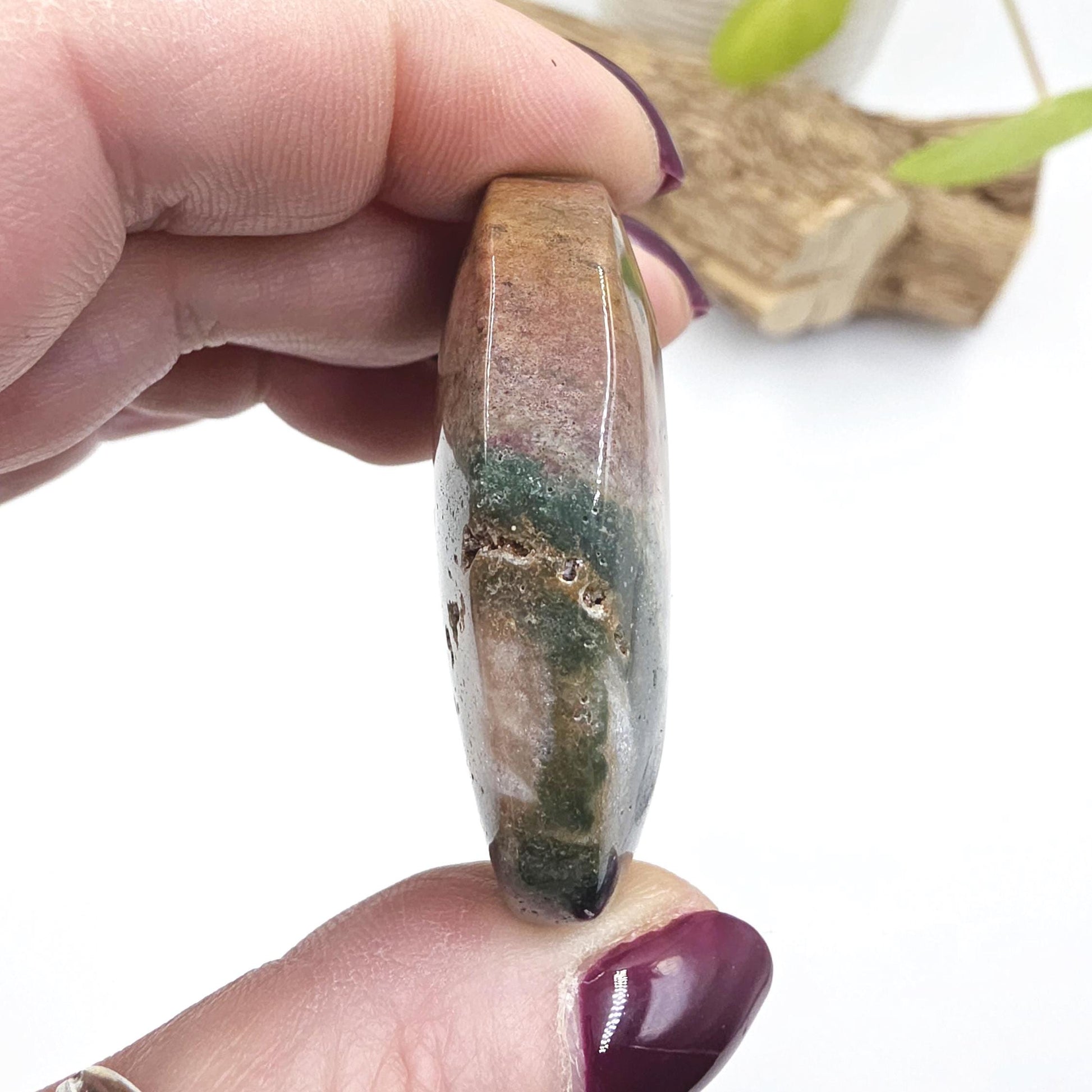 Orbicular Ocean Jasper Palm - Joy & Renewal Healing Crystal, 45g